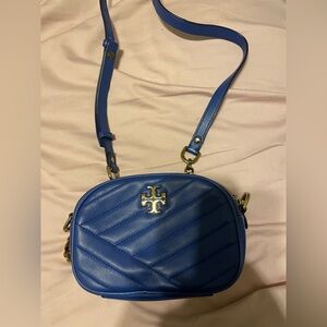 Cobalt blue chevron Tory Burch crossbody